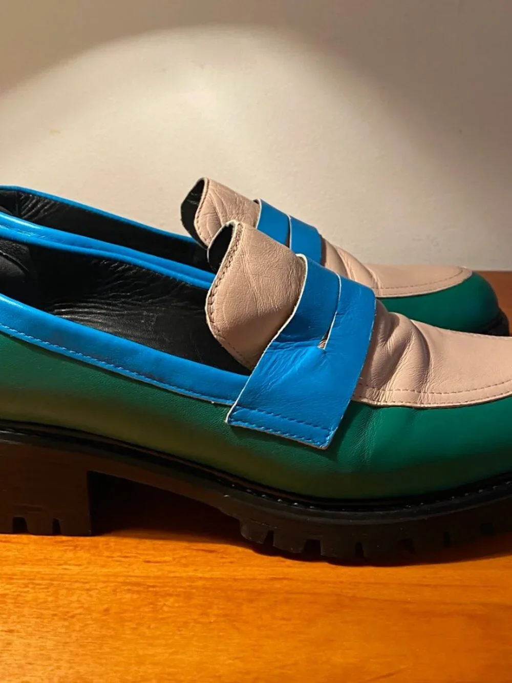 MAGUIRE Pastel Sintra Lollipop Chunky Loafer sz 39 Blue Green and Pink